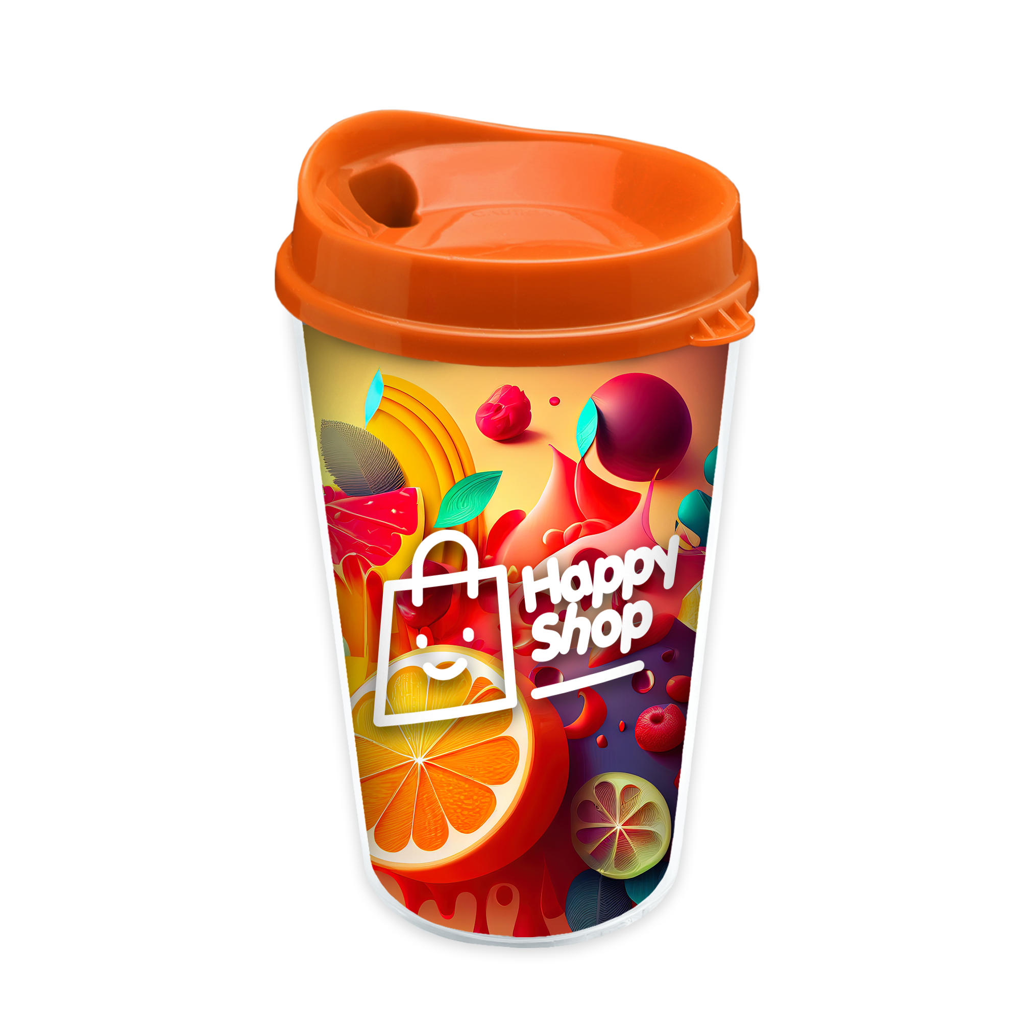 Transparent Tumbler with Sip Lid and Full-Color Paper Insert - 16 oz.